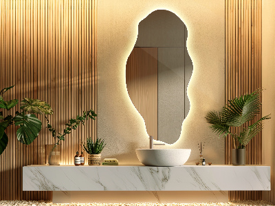 Miroir lumineux irregulier décoratif