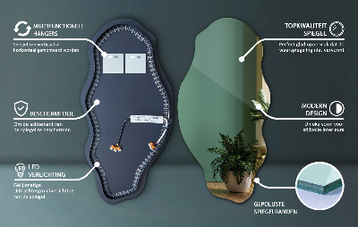 Miroir lumineux irregulier décoratif