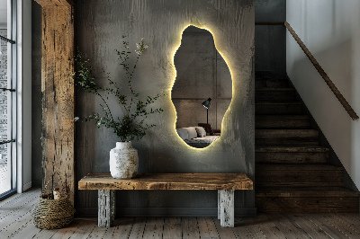 Miroir lumineux irregulier décoratif