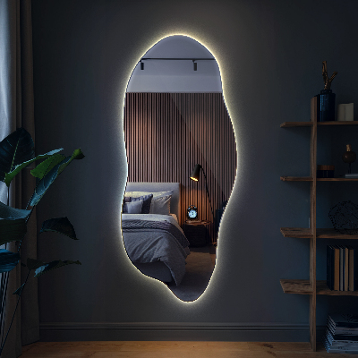 Miroir lumineux aux formes irrégulières