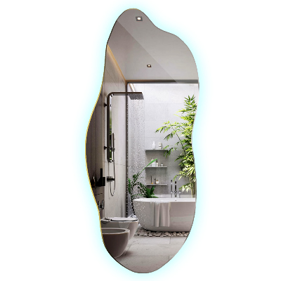 Miroir lumineux aux formes irrégulières