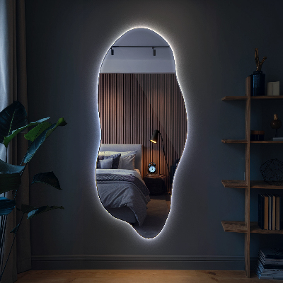 Miroir lumineux aux formes irrégulières