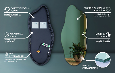 Miroir lumineux aux formes irrégulières