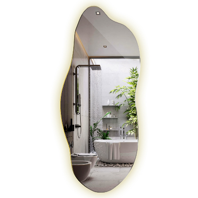 Miroir lumineux aux formes irrégulières