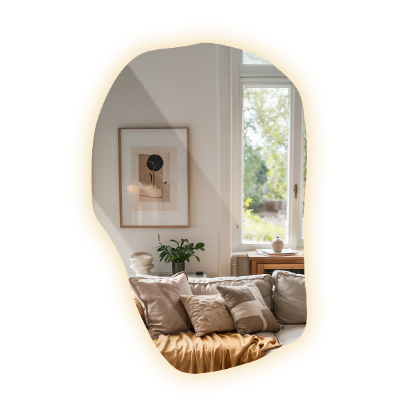 Miroir asymétrique LED unique