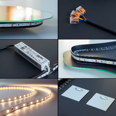Miroir asymétrique LED unique