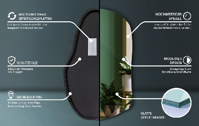 Miroir asymétrique LED unique