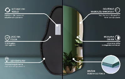 Miroir asymétrique LED unique