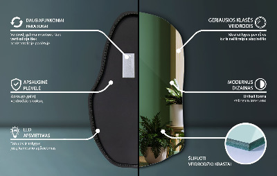 Miroir asymétrique LED unique