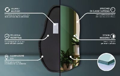 Miroir asymétrique LED unique