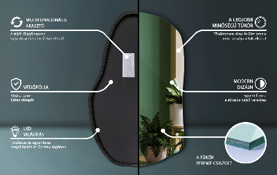 Miroir asymétrique LED unique