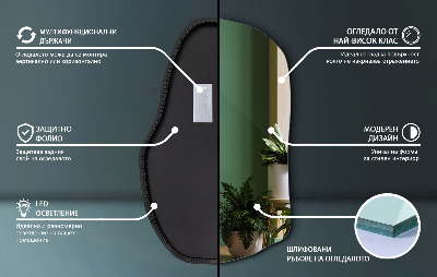 Miroir asymétrique LED unique