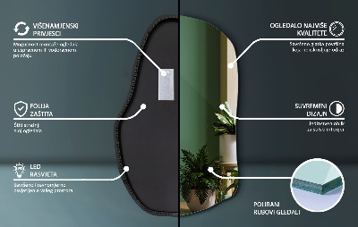 Miroir asymétrique LED unique