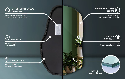 Miroir asymétrique LED unique