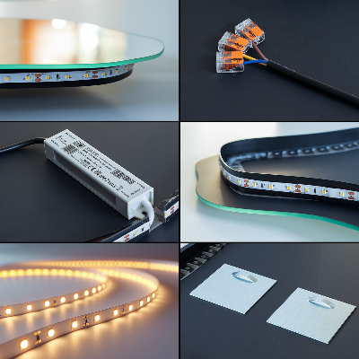 Miroir asymétrique LED unique