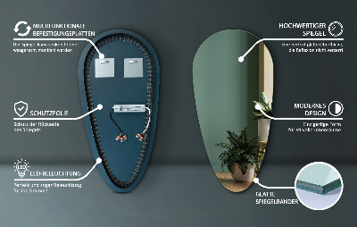Miroir goutte d'eau LED