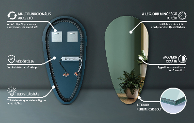 Miroir goutte d'eau LED