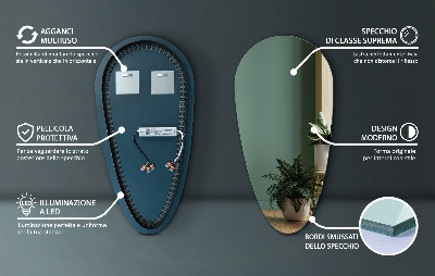 Miroir goutte d'eau LED