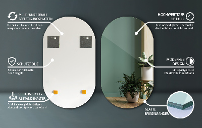 Miroir ovale élégant