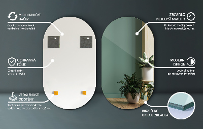 Miroir ovale élégant