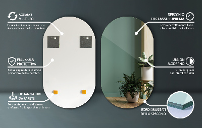 Miroir ovale élégant