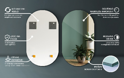 Miroir ovale élégant