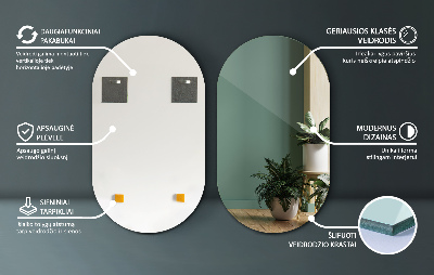 Miroir ovale élégant