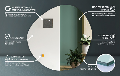 Miroir asymétrique en forme de petit nuage