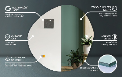 Miroir asymétrique en forme de petit nuage