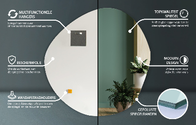 Miroir asymétrique en forme de petit nuage