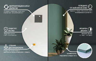 Miroir asymétrique en forme de petit nuage