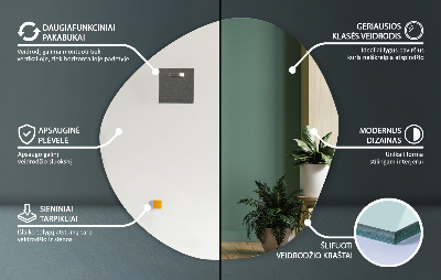 Miroir asymétrique en forme de petit nuage