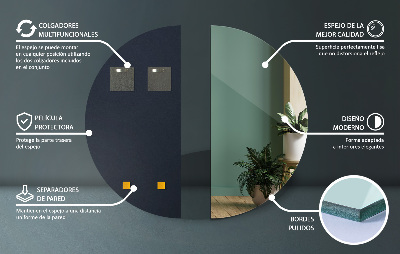 Miroir mural Demi-lune