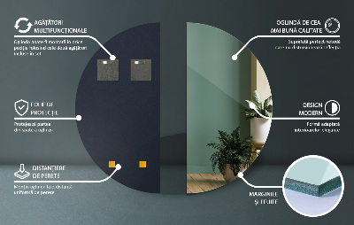 Miroir mural Demi-lune