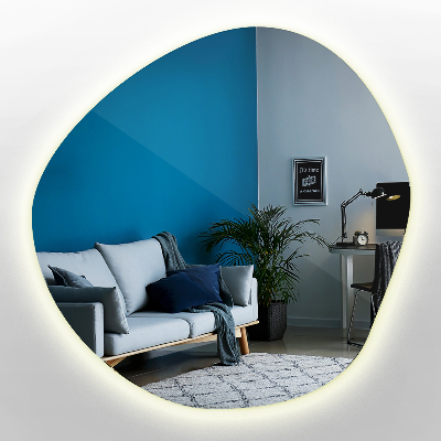 Miroir asymétrique en forme de petit nuage LED
