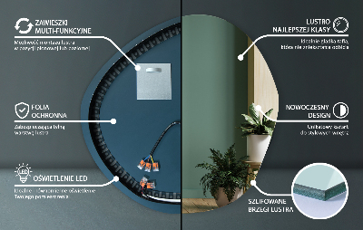 Miroir asymétrique en forme de petit nuage LED