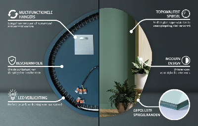 Miroir asymétrique en forme de petit nuage LED