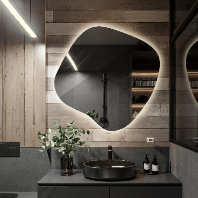 Miroir lumineux irregulier unique
