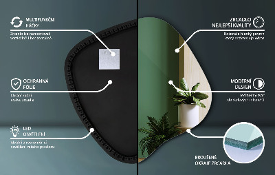 Miroir lumineux irregulier unique