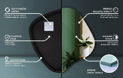 Miroir lumineux irregulier unique