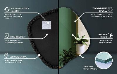 Miroir lumineux irregulier unique