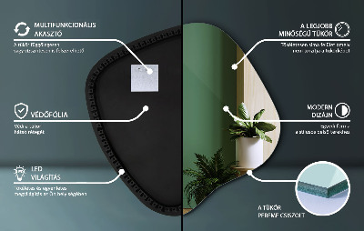 Miroir lumineux irregulier unique