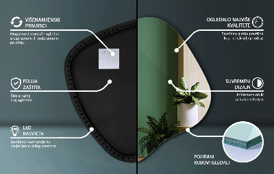 Miroir lumineux irregulier unique