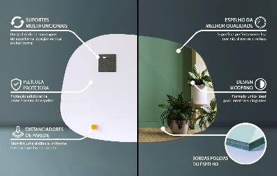 Miroir organique à la forme subtile