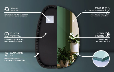 Miroir LED exclusif aux lignes délicates