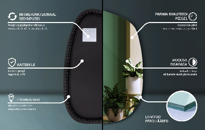 Miroir LED exclusif aux lignes délicates