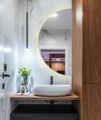 Miroir Semi-Circulaire LED