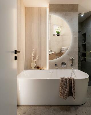 Miroir Semi-Circulaire LED