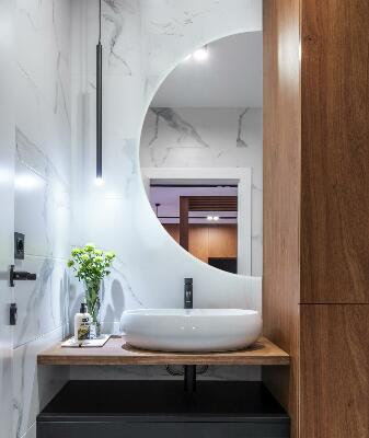 Miroir Semi-Circulaire LED