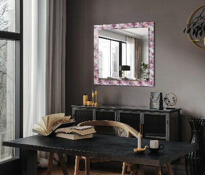 Miroir rectangulaire imprimé Motif de fleurs à l'aquarelle